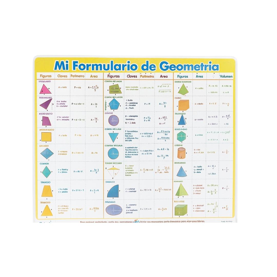 LAMINA DE FORMULARIO DE GEOMETRIA PROARTE