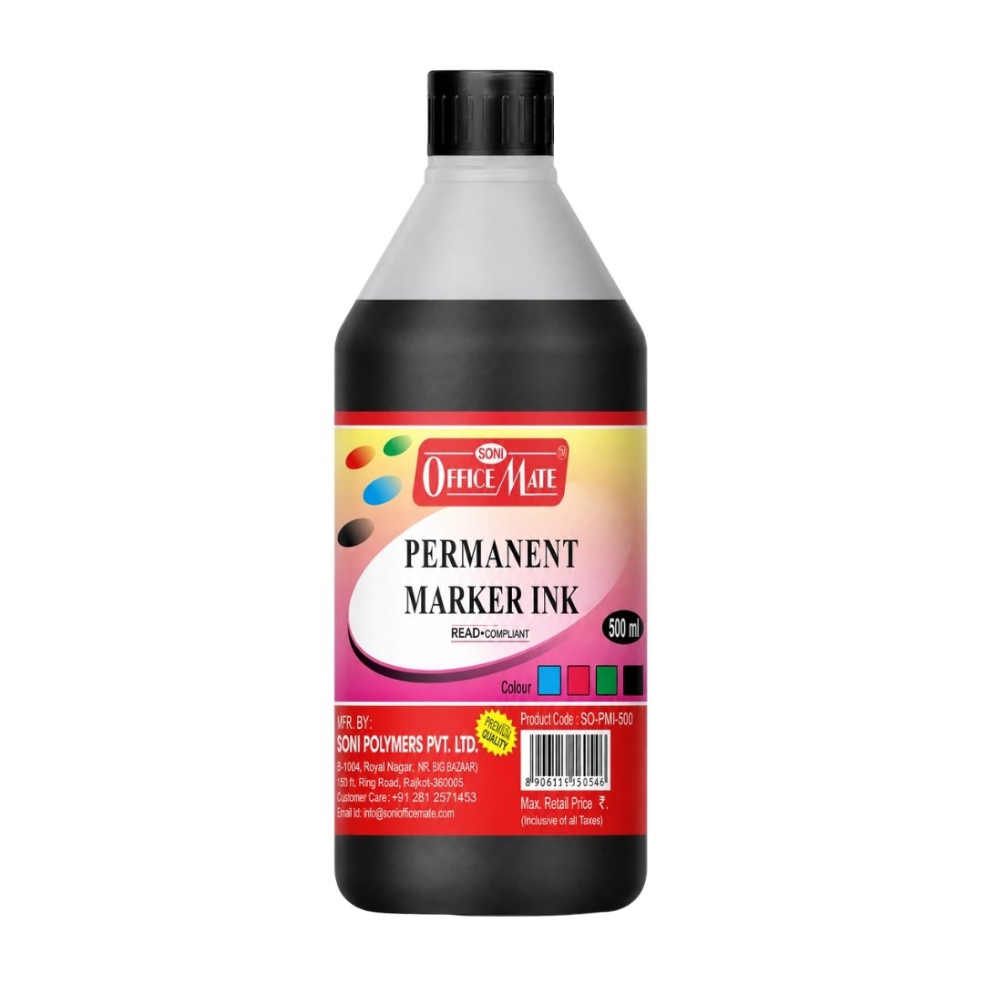 TINTA PARA MARCADOR PERMANENTE NEGRO 500ML OFFICE MATE