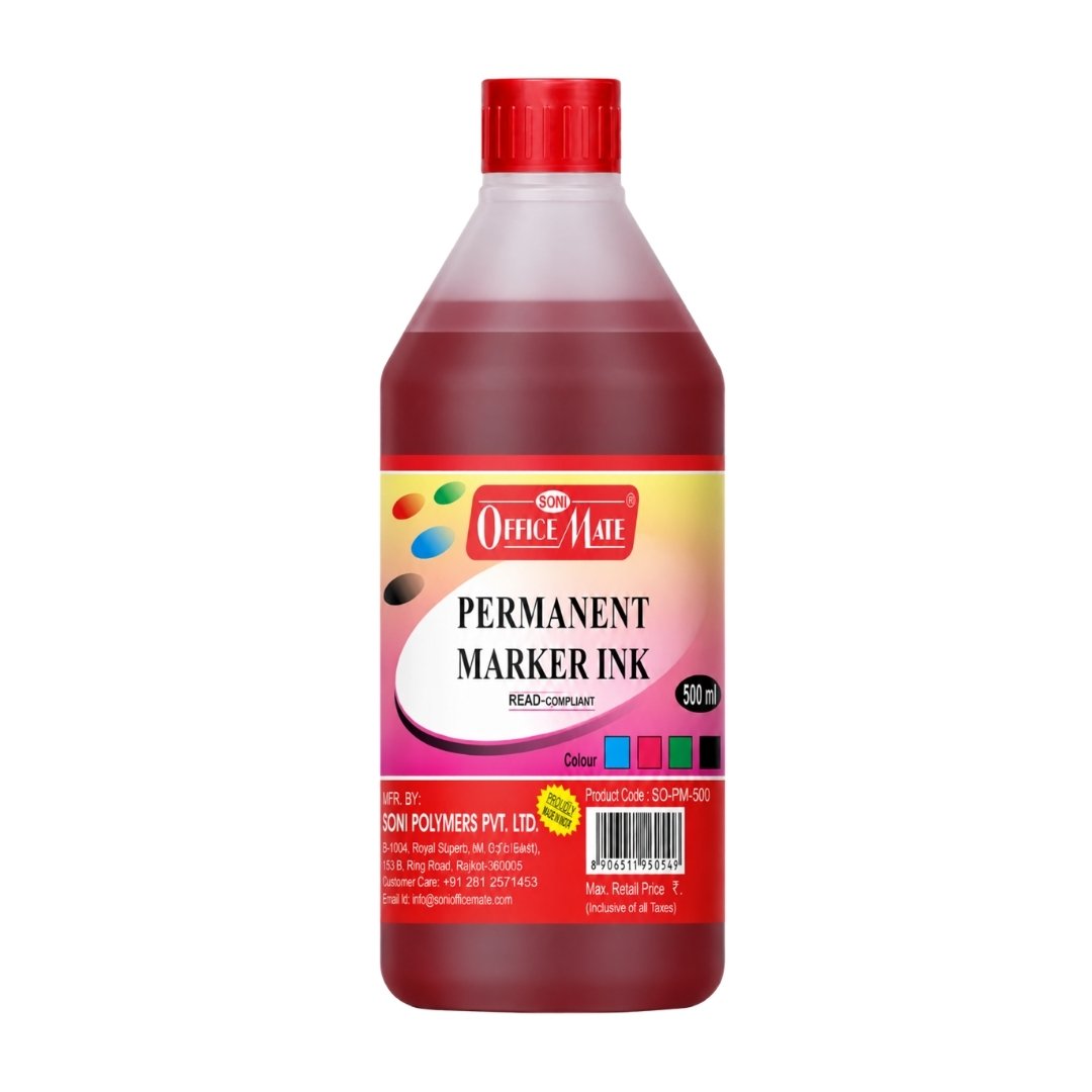 TINTA PARA MARCADOR PERMANENTE ROJO 500ML OFFICE MATE